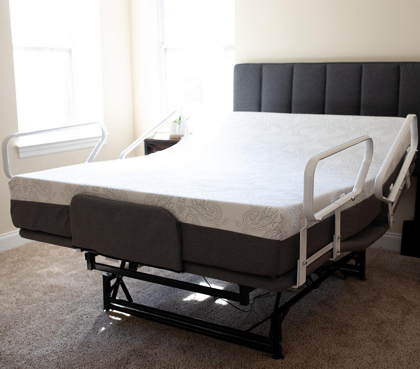 Chandler Flexabed Hi-Low SL adjustable bed with natural organic latex mattress