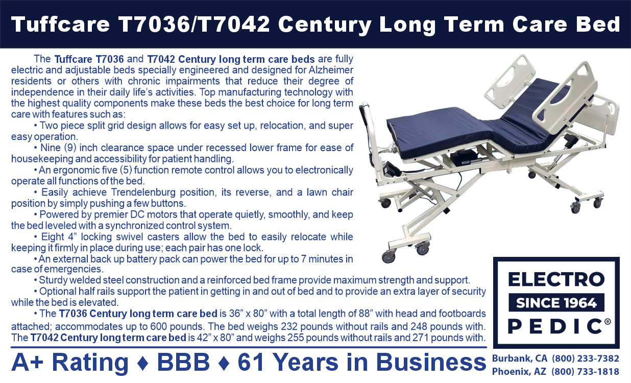 Chandler Tuffcare T7036/T7042 Century Long Berm Care Bed